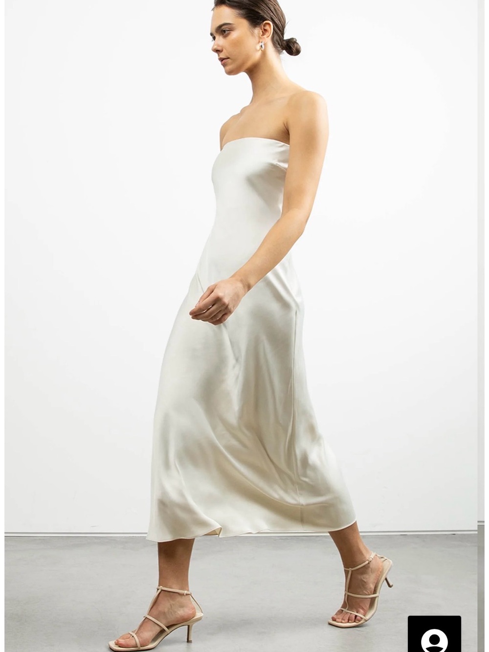 Strapless Satin Dress